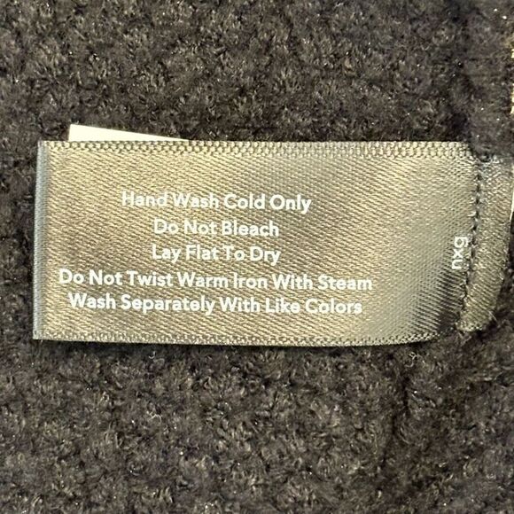 NWT Boston Proper Long Sleeve Metallic Foil Cable Cardigan Black Gold Medium - Picture 10 of 11